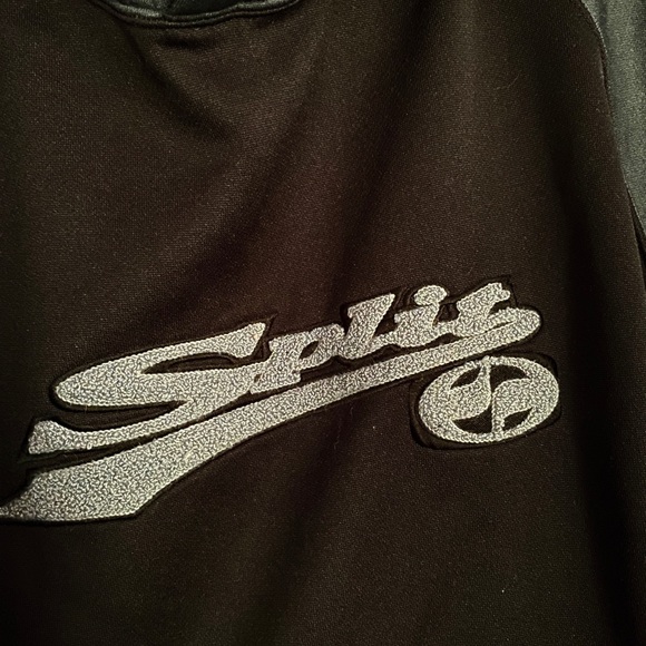 Split Black Hoodie size medium Snowboarding Student Sweatshirt Like New - Picture 5 of 12